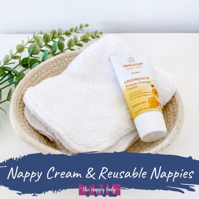 Nappy cream and reusable nappies